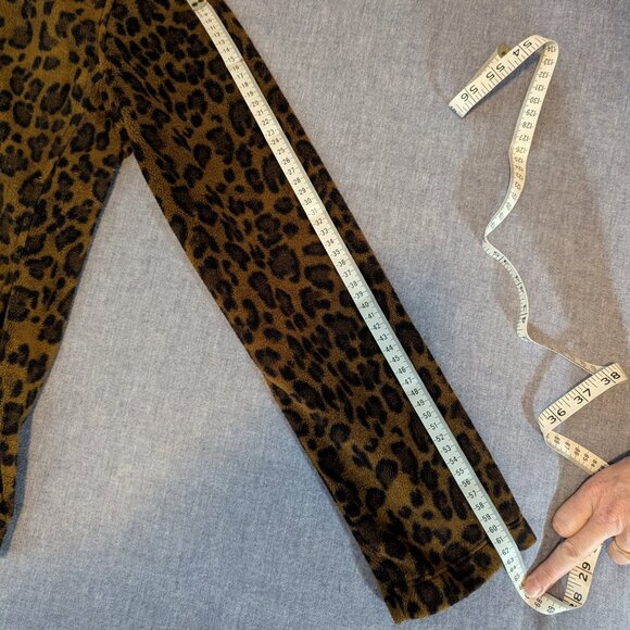 Lauren Active Ralph Lauren Leopard Fleece Jacket Full-Zip Women - Size L - Picture 9 of 11